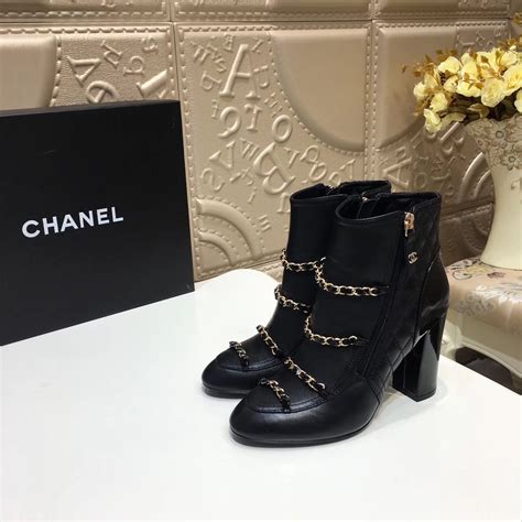 chanel citizen chain ankle boots|Chanel high boots sale.